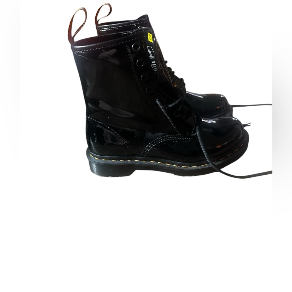 Dr. Martens Black Patent Leather Lace-Up Boots size US 7